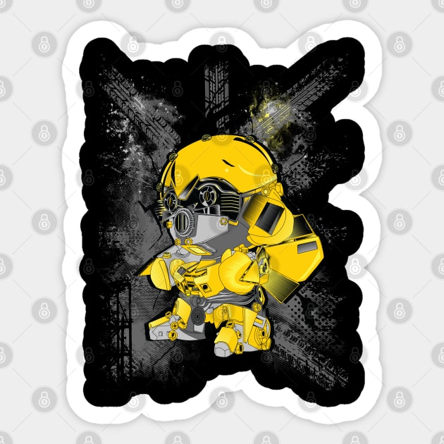 Bumblebee transformer Racer Sticker TeePublic